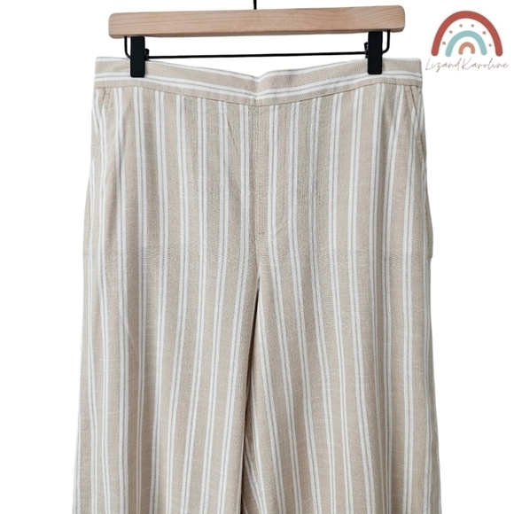 New! Banana Republic Rowan Wide Leg High Waist Cropped Pull On Pants 12 Petite - Picture 3 of 9